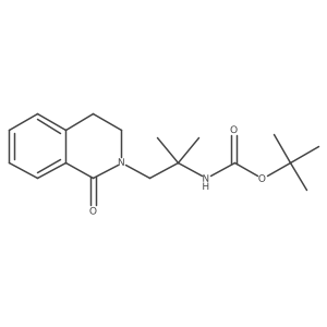 Carbamic acid, N-[2-(3,4-dihydro-1-oxo-2(1H)-isoquinolinyl)-1,1-dimethylethyl]-, 1,1-dimethylethyl ester结构式