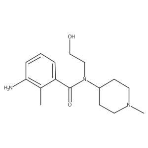 Benzamide, 3-amino-N-(2-hydroxyethyl)-2-methyl-N-(1-methyl-4-piperidinyl)- Structure