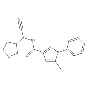 N-[cyano(oxolan-3-yl)methyl]-5-methyl-1-phenyl-1H-pyrazole-3-carboxamide Structure