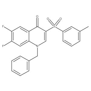 1-benzyl-6,7-difluoro-3-[(3-methylphenyl)sulfonyl]quinolin-4(1H)-one Structure