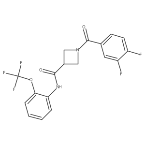 1-(3,4-difluorobenzoyl)-N-[2-(trifluoromethoxy)phenyl]azetidine-3-carboxamide结构式
