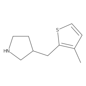 3-[(3-Methylthiophen-2-yl)methyl]pyrrolidine结构式