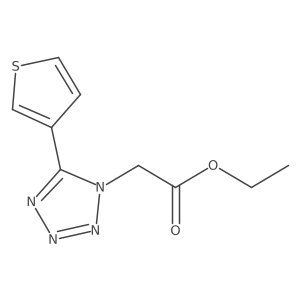 ethyl 2-[5-(thiophen-3-yl)-1H-1,2,3,4-tetrazol-1-yl]acetate Structure