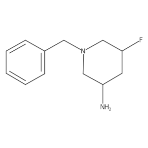 1-Benzyl-5-fluoropiperidin-3-amine结构式