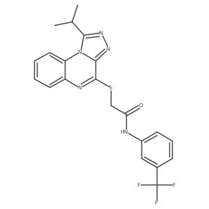 2-((1-isopropyl-[1,2,4]triazolo[4,3-a]quinoxalin-4-yl)thio)-N-(3-(trifluoromethyl)phenyl)acetamide Structure