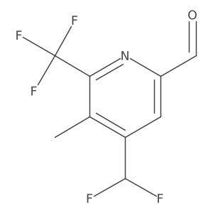 4-(Difluoromethyl)-5-methyl-6-(trifluoromethyl)picolinaldehyde结构式
