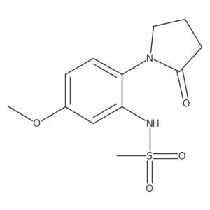 N-[5-methoxy-2-(2-oxopyrrolidin-1-yl)phenyl]methanesulfonamide结构式