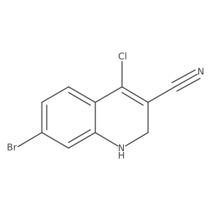 3-Quinolinecarbonitrile, 7-bromo-4-chloro-1,2-dihydro- Structure