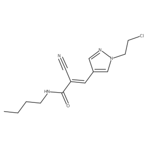 (Z)-N-butyl-3-[1-(2-chloroethyl)pyrazol-4-yl]-2-cyanoprop-2-enamide Structure
