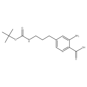 3-Amino-5-[3-[(tert-butoxycarbonyl)amino]propyl]pyridine-2-carboxylic acid Structure