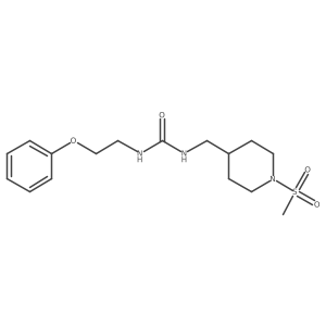 1-((1-(Methylsulfonyl)piperidin-4-yl)methyl)-3-(2-phenoxyethyl)urea结构式