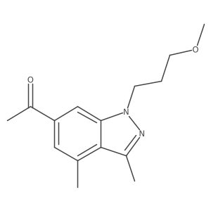 1-(1-(3-Methoxypropyl)-3,4-dimethyl-1H-indazol-6-yl)ethan-1-one结构式