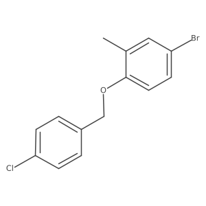 4-Bromo-1-[(4-chlorophenyl)methoxy]-2-methylbenzene结构式