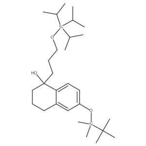 1-Naphthalenol, 6-[[(1,1-diMethylethyl)diMethylsilyl]oxy]-1,2,3,4-tetrahydro-1-[3-[[tris(1-Methylethyl)silyl]oxy]propyl]-结构式