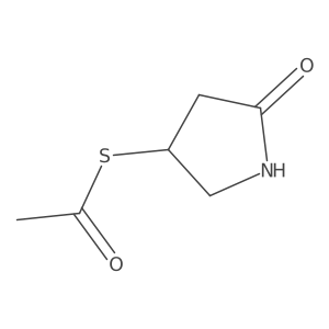 4-Acetylthio-2-pyrrolidinone结构式