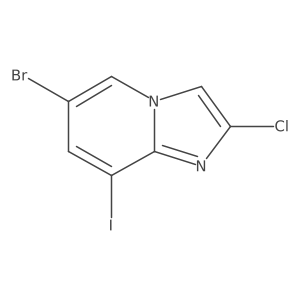 6-Bromo-2-chloro-8-iodoimidazo[1,2-a]pyridine结构式