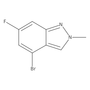 2H-Indazole, 4-bromo-6-fluoro-2-methyl-结构式