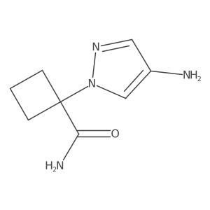 1-(4-Aminopyrazol-1-yl)cyclobutane-1-carboxamide Structure