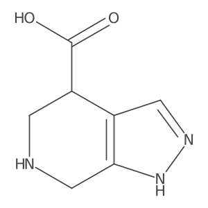 1H,4H,5H,6H,7H-pyrazolo[3,4-c]pyridine-4-carboxylic acid结构式