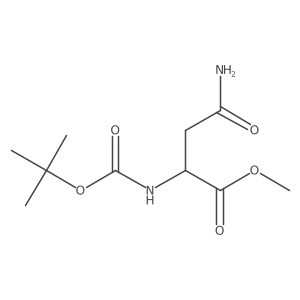 Methyl N2-(tert-butoxycarbonyl)-D-asparaginate结构式