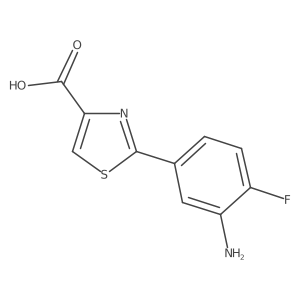 2-(3-Amino-4-fluorophenyl)-1,3-thiazole-4-carboxylic acid结构式