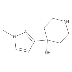 4-(1-Methyl-1H-pyrazol-3-yl)-4-piperidinol结构式