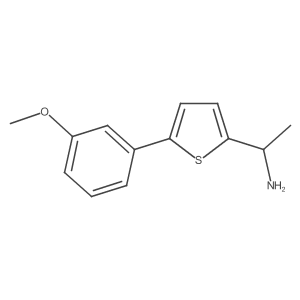 1-(5-(3-Methoxyphenyl)thiophen-2-yl)ethan-1-amine结构式