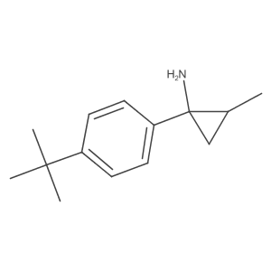 1-(4-tert-Butylphenyl)-2-methylcyclopropan-1-amine结构式