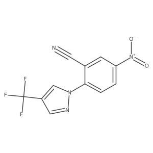 5-Nitro-2-[4-(trifluoromethyl)pyrazol-1-yl]benzonitrile结构式