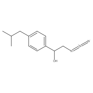 (1R)-2-azido-1-[4-(2-methylpropyl)phenyl]ethan-1-ol结构式