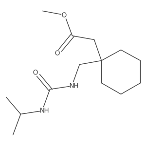 Methyl (1-{[(propan-2-ylcarbamoyl)amino]methyl}cyclohexyl)acetate Structure
