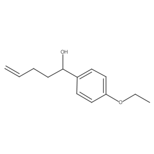 1-(4-Ethoxyphenyl)pent-4-en-1-ol结构式