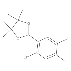 2-(2-Chloro-5-fluoro-4-methylphenyl)-4,4,5,5-tetramethyl-1,3,2-dioxaborolane结构式
