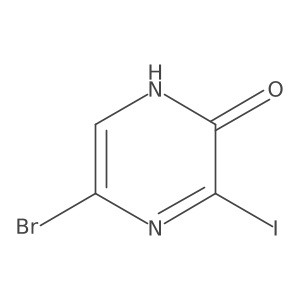 5-Bromo-3-iodo-1H-pyrazin-2-one Structure