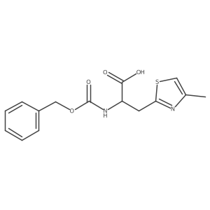 2-{[(Benzyloxy)carbonyl]amino}-3-(4-methyl-1,3-thiazol-2-yl)propanoic acid结构式