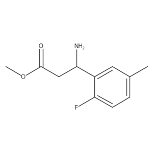 Methyl 3-amino-3-(2-fluoro-5-methylphenyl)propanoate结构式