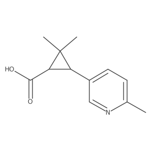 2,2-Dimethyl-3-(6-methylpyridin-3-yl)cyclopropane-1-carboxylic acid Structure