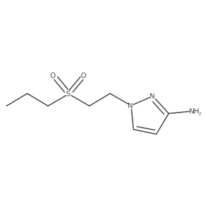 1-[2-(propane-1-sulfonyl)ethyl]-1H-pyrazol-3-amine结构式