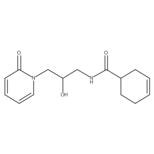 N-(2-hydroxy-3-(2-oxopyridin-1(2H)-yl)propyl)cyclohex-3-enecarboxamide结构式