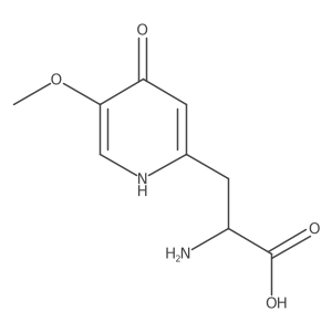 2-Pyridinepropionic acid, I+/--amino-4-hydroxy-5-methoxy-, DL-结构式