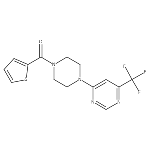 4-[4-(Thiophene-2-carbonyl)piperazin-1-YL]-6-(trifluoromethyl)pyrimidine Structure