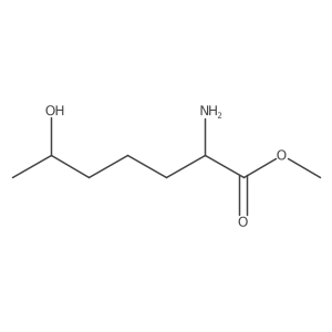 Methyl 2-amino-6-hydroxyheptanoate结构式