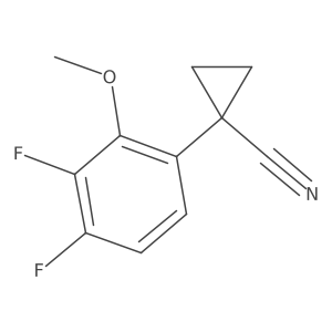 1-(3,4-Difluoro-2-methoxyphenyl)cyclopropane-1-carbonitrile Structure