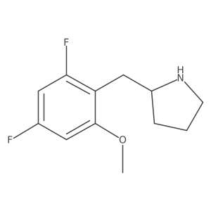 2-[(2,4-Difluoro-6-methoxyphenyl)methyl]pyrrolidine Structure