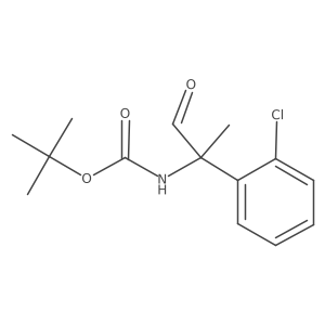 tert-butyl N-[2-(2-chlorophenyl)-1-oxopropan-2-yl]carbamate结构式