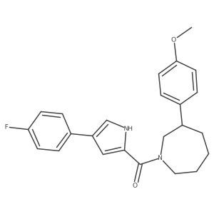 (4-(4-fluorophenyl)-1H-pyrrol-2-yl)(3-(4-methoxyphenyl)azepan-1-yl)methanone Structure
