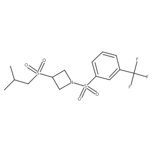 3-(Isobutylsulfonyl)-1-((3-(trifluoromethyl)phenyl)sulfonyl)azetidine Structure