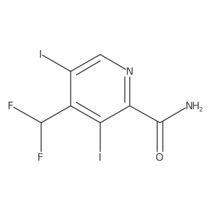 4-(Difluoromethyl)-3,5-diiodopicolinamide结构式