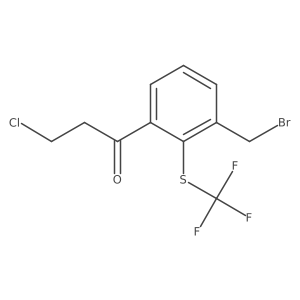 1-(3-(Bromomethyl)-2-(trifluoromethylthio)phenyl)-3-chloropropan-1-one Structure
