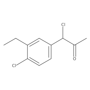 1-Chloro-1-(4-chloro-3-ethylphenyl)propan-2-one结构式